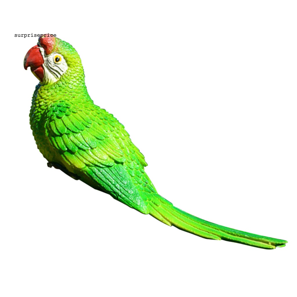 Mô Hình Chim Vẹt Bằng Nhựa Resin Treo Tường Trang Trí Sân Vườn