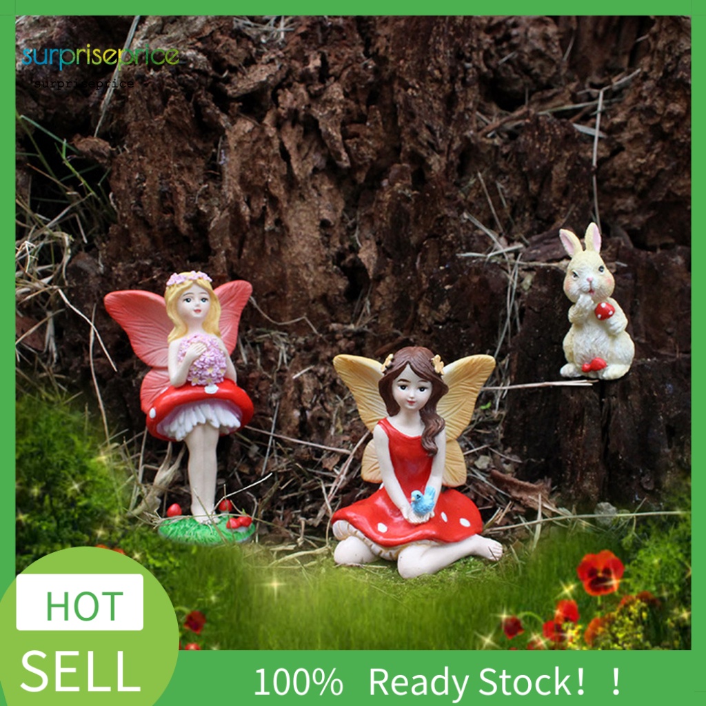 Spa Bộ 3 Tượng Nấm Ba Chiều Bề Mặt Mịn Trang Trí Nhà Cửa Thủ Công Mỹ Nghệ Cổ Tích