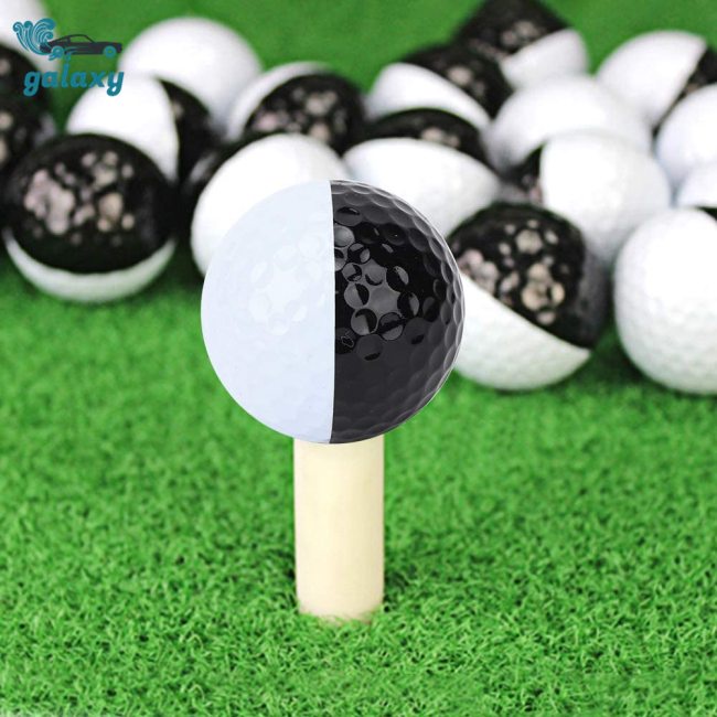 Galaxy Quả Bóng Golf Hai Lớp Hai Màu Trắng Đen Dùng Luyện Tập