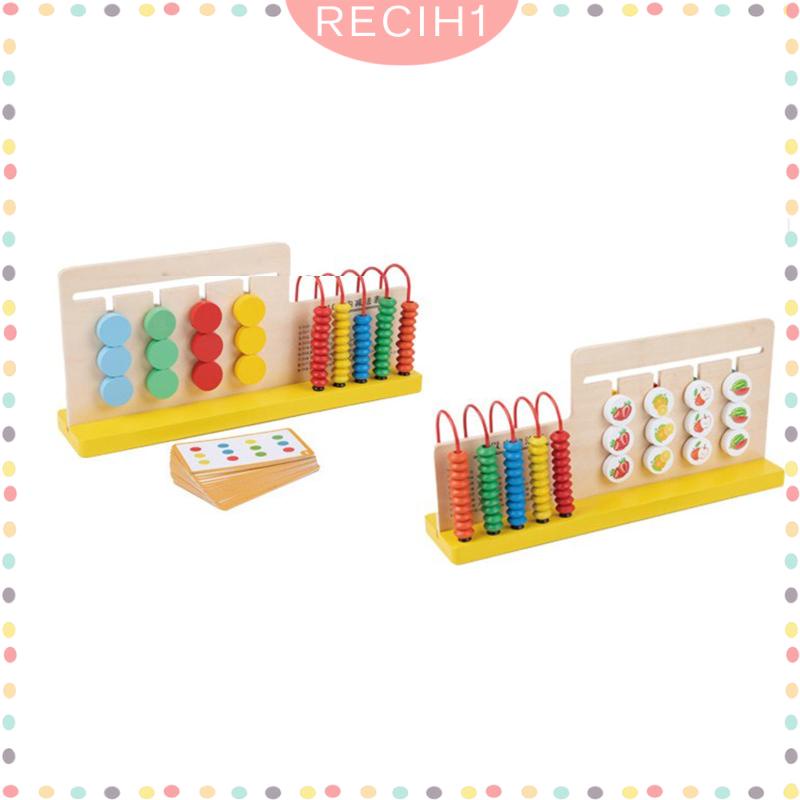 Bàn Tính Hạt Xếp Hình Dạng Trượt Độc Đáo Cho Trẻ Mẫu Giáo