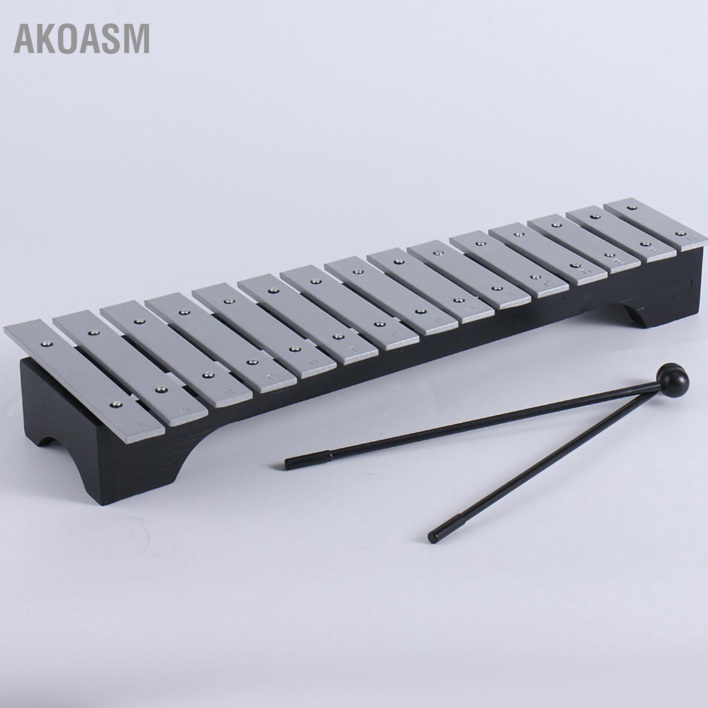 Glockenspiel Kit Bộ gõ nhôm Xylophone 15 giai điệu để khai sáng giáo dục sớm AKOASM