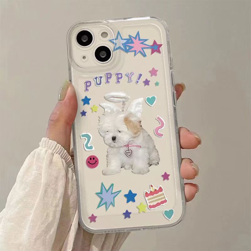 ✅Ốp Điện Thoại Mềm In Hình Chú Cún Dễ Thương Cho Iphone 11 12 Xr 7 promax 1413 8p XLB6