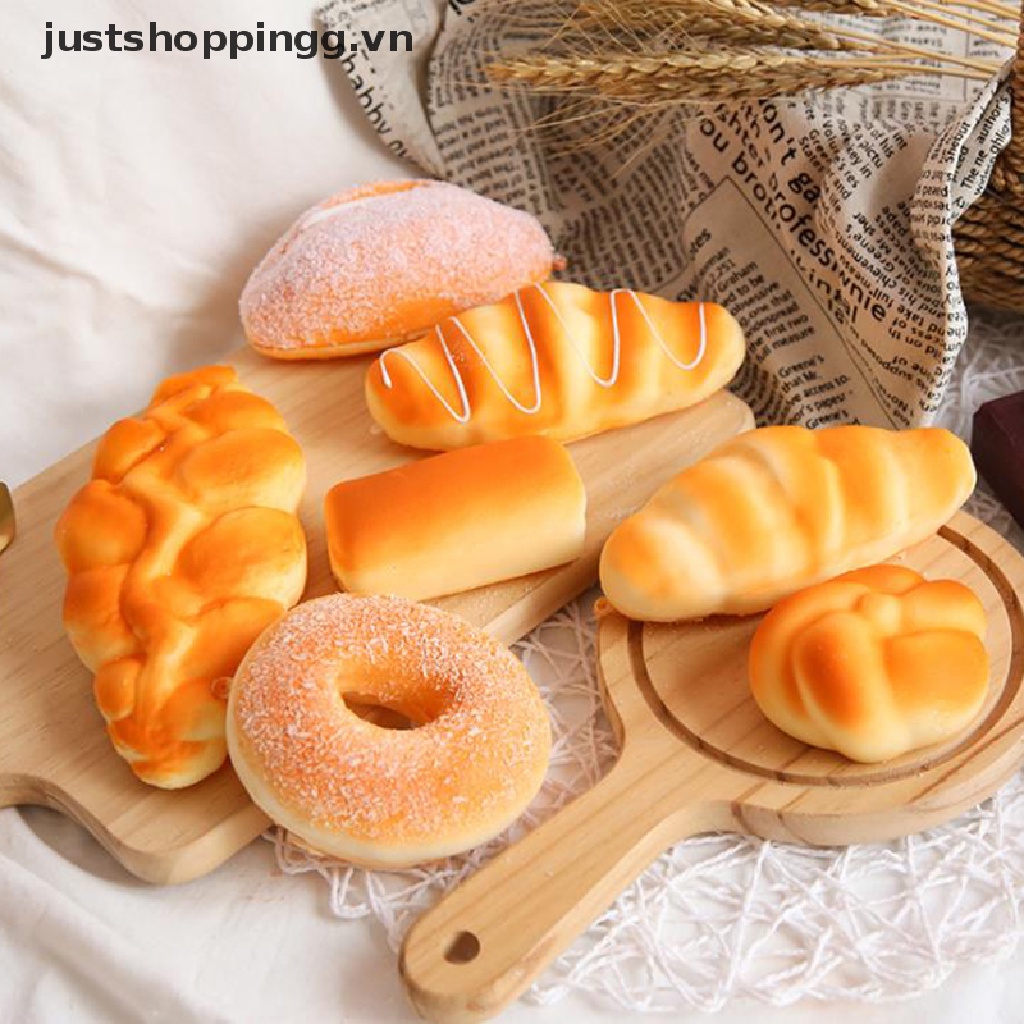 1 Đồ Chơi Bóp Hình Bánh Mì Nướng Bằng PU Giải Tỏa Căng Thẳng