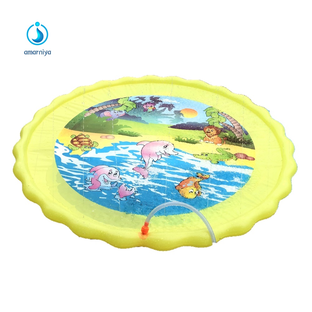 Thảm Bơm Hơi Phun Nước Hình Động Vật Biển Mùa Hè Cho Bé