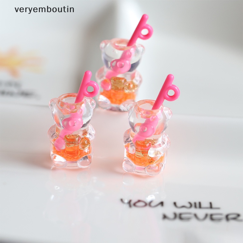 Set 2 Ống Hút Hình Gấu Nhỏ Màu Dạ Quang DIY Trang Trí Nghệ Thuật Crafg