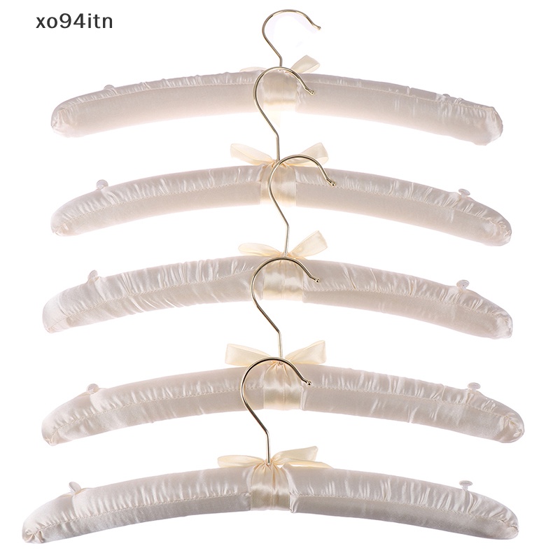 Tn Set 5 Móc Treo Quần Áo Cô Dâu Có Đệm Sa Trắng 38cm n