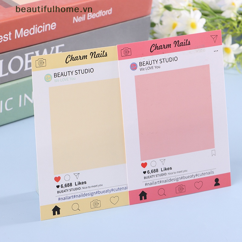 Bộ 10 Thẻ Giấy Cạc Tông Trưng Bày Móng Tay Giả