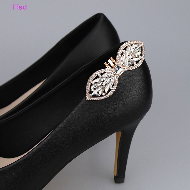 {Ffsd} Phụ Kiện Kẹp Giày Đính Đá Kim Loại Trang Trí Thời Trang Dành Cho Nữ * Giảm Giá Hot