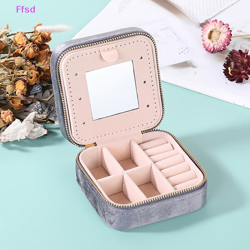 {Ffsd} Hộp Đựng Trang Sức Bằng Vải Nhung Nhỏ Đựng Trang Sức Sắp Xếp Gọn Gàng * Bán Chạy