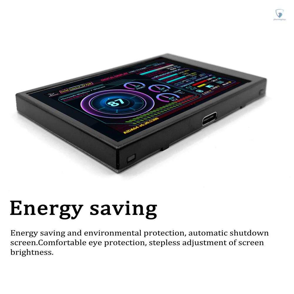 Màn Hình Hiển Thị Lcd 3.5 Inch IPS Xoay 360 Độ° Cổng Type-C Kép Xoay Được Cho Raspberry Pi Computers ITX PC Chassis