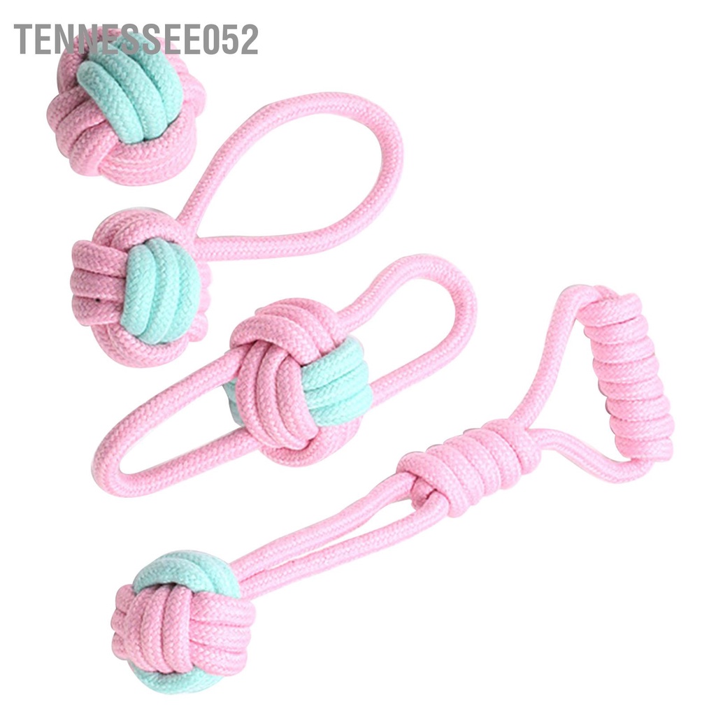 Tennessee052 4 Dây Chó Bộ Đồ Chơi Chống Cắn Dệt Tay Nhai Thú Cưng Làm Sạch Răng Mài