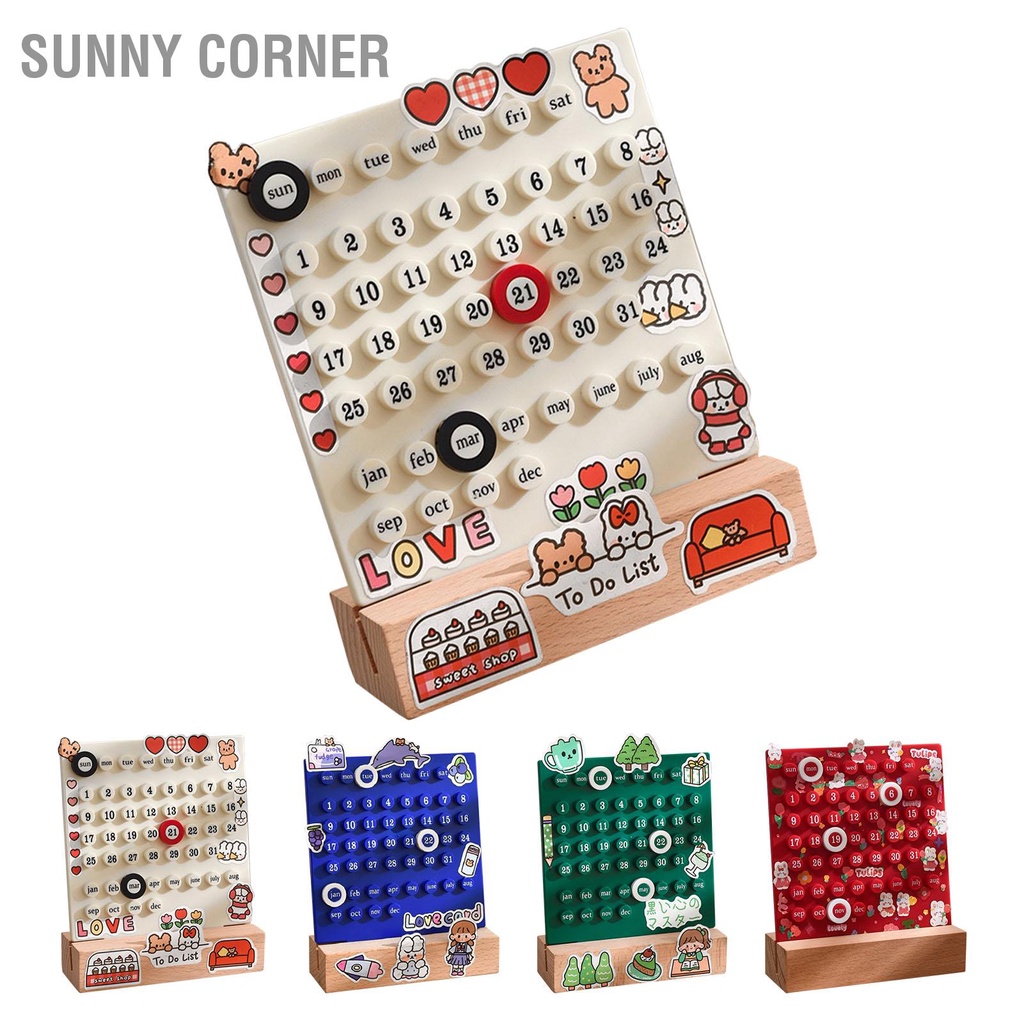 Sunny corner Có hàng sẵn Bàn Làm Việc Lập Kế Hoạch Ngày Tích Hợp Vòng Đúc Lịch Đồ Trang Trí Cho Văn Phòng Phẩm Tại Nhà DIY