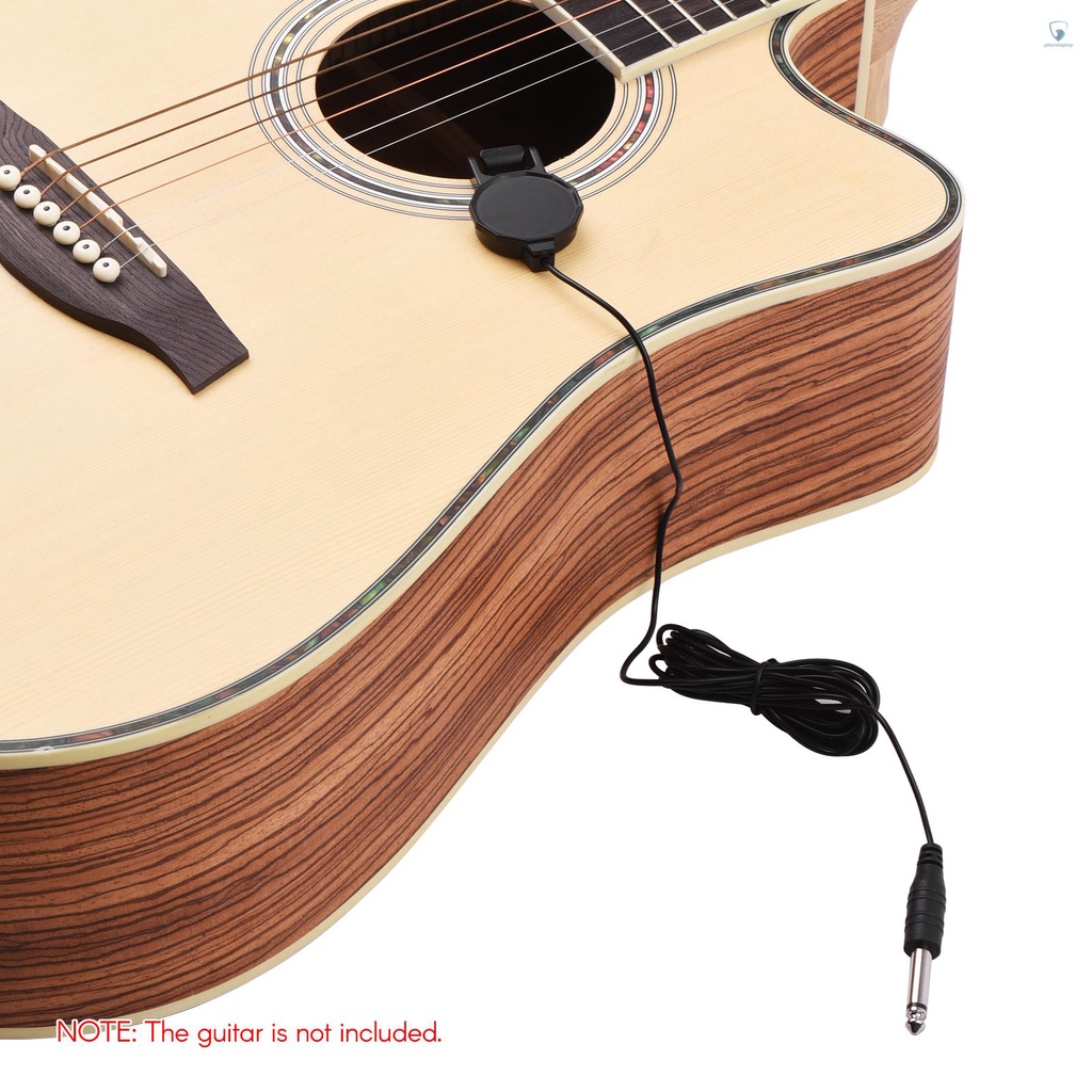 Dụng Cụ Pickup Mini Dạng Kẹp Với Cáp 1 / 4 Inch 2.4M Chuyên Dụng Cho Đàn Guitar Acoustic Violin Mandolin Ukulele