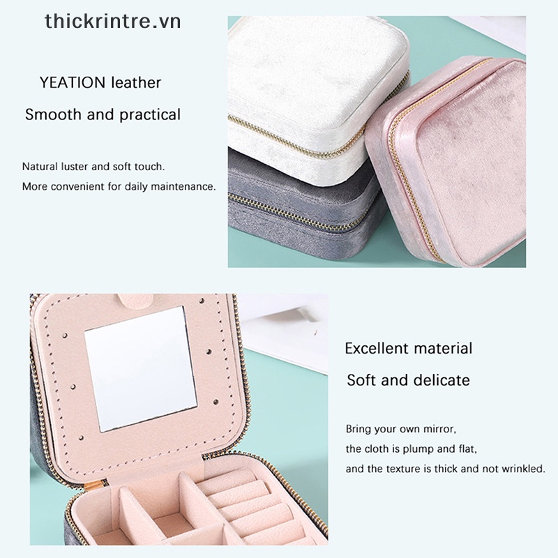 Hộp Đựng Trang Sức Bằng Nhung Nhỏ Xinh