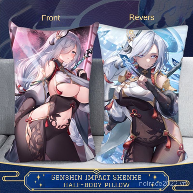 ★Genshin Impact★Gối Ôm In Hình Nhân Vật Anime Hutao & Shenhe & Ayaka & Yae Miko