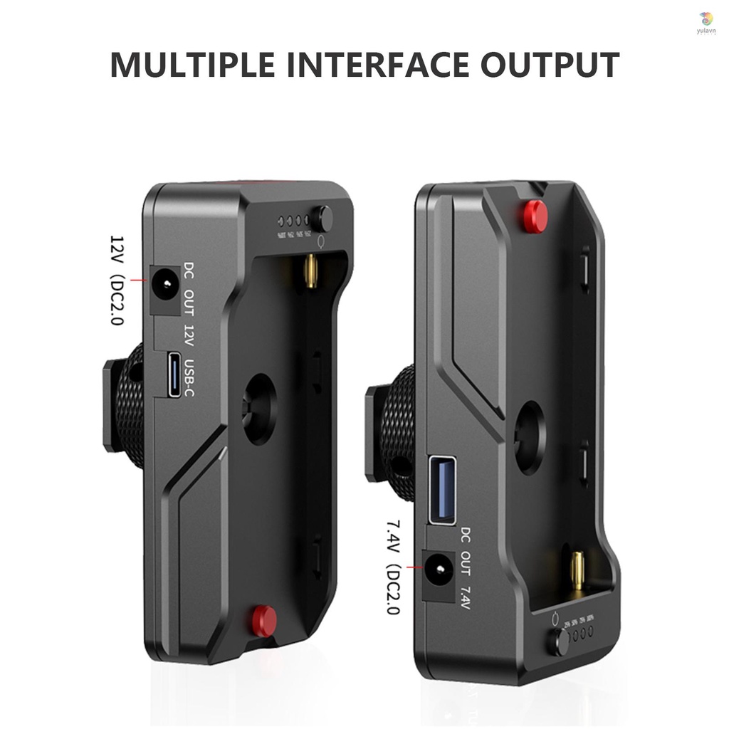 Bộ Chuyển Đổi Sạc Pin Kim Loại Cổng Type-C 12V DC7.4V 1 / 4 Inch Cho NP-F50 F750 F750S