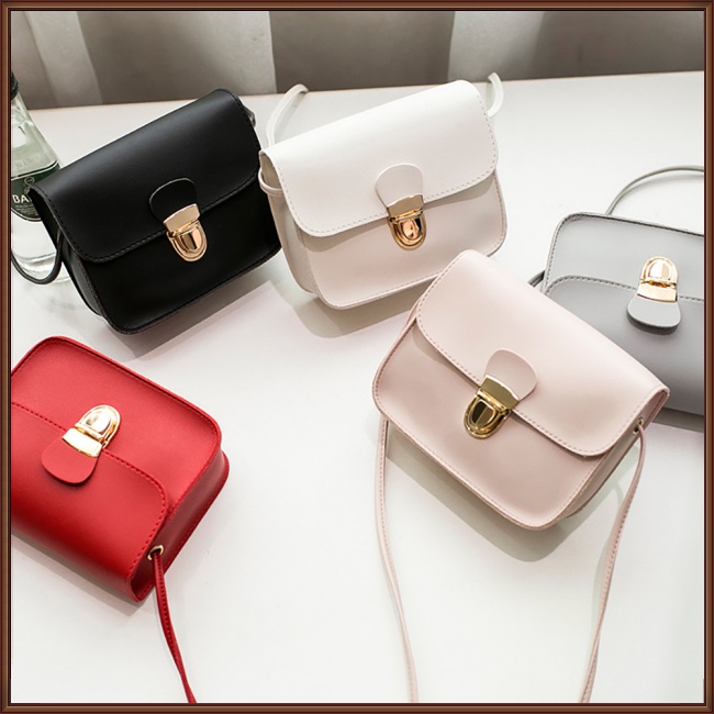 Túi Xách Da PU Mềm Màu Trơn Thời Trang Cho Nữ