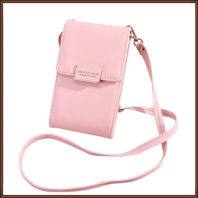 Túi Đeo Vai Bằng Da Màu Trơn Đơn Giản Thời Trang Cho Nữ