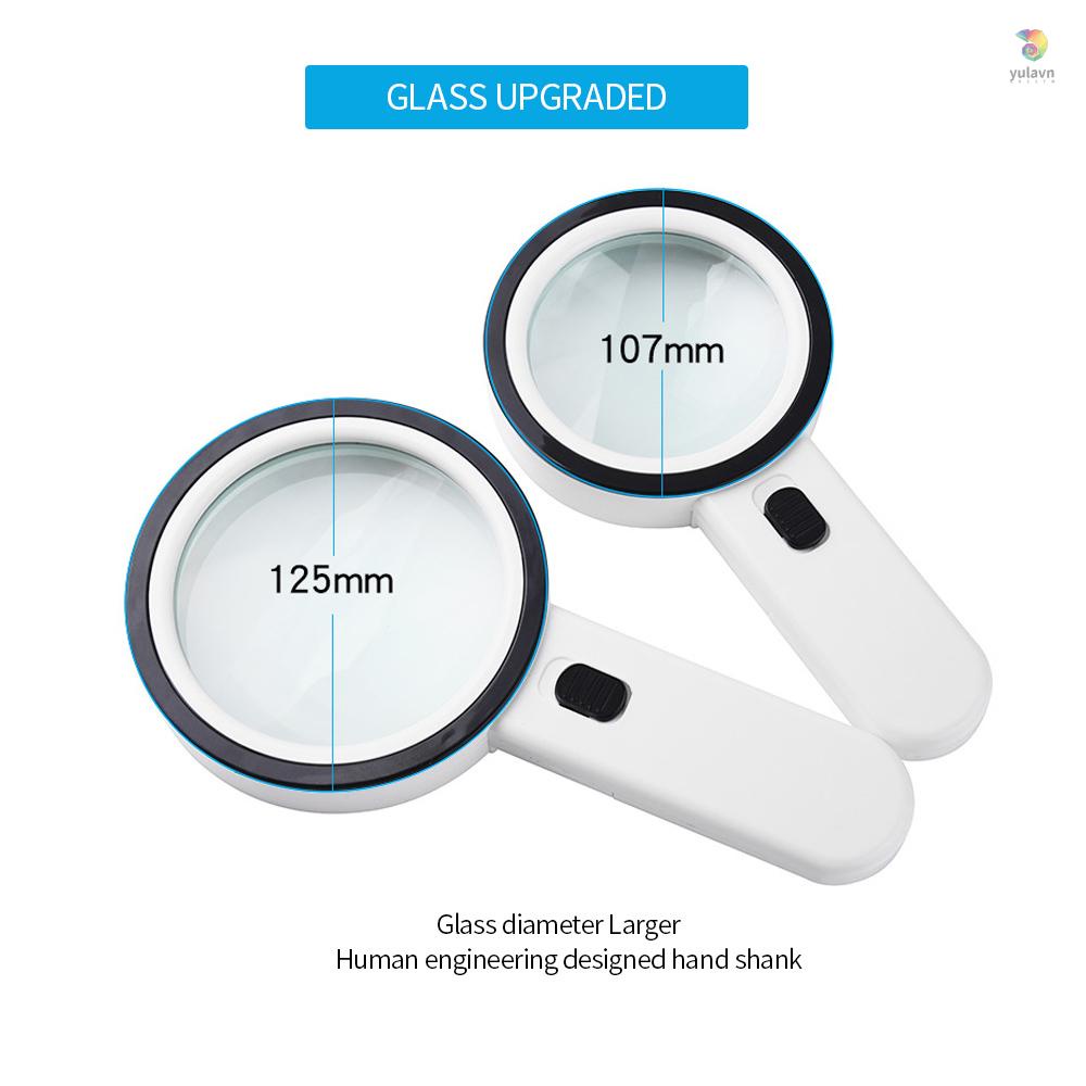 Kính Lúp Cầm Tay Độ Nét Cao 30X Có Đèn 13X Dùng Sửa Chữa Điện Thoại Bản Đồ Trang Sức