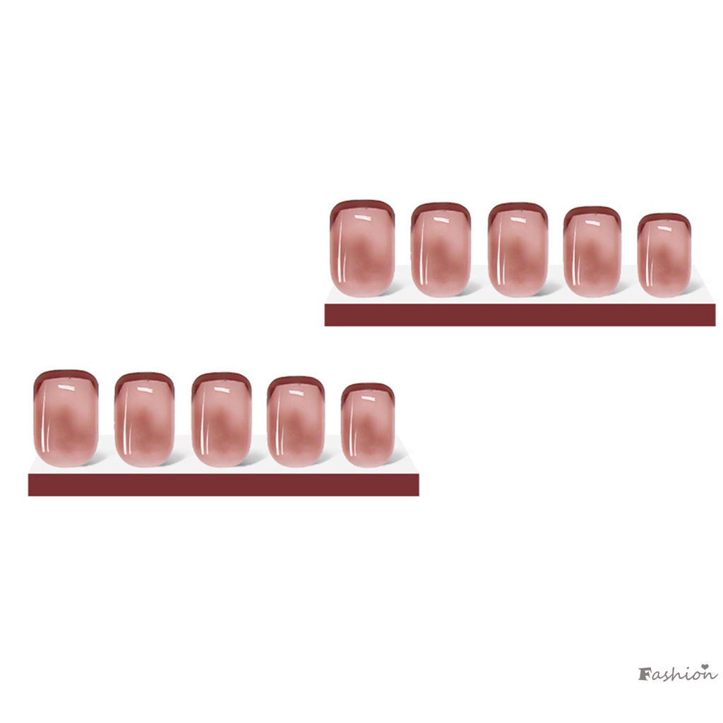 Bộ Móng Tay Giả Màu Hồng Đính Nơ Xinh Xắn