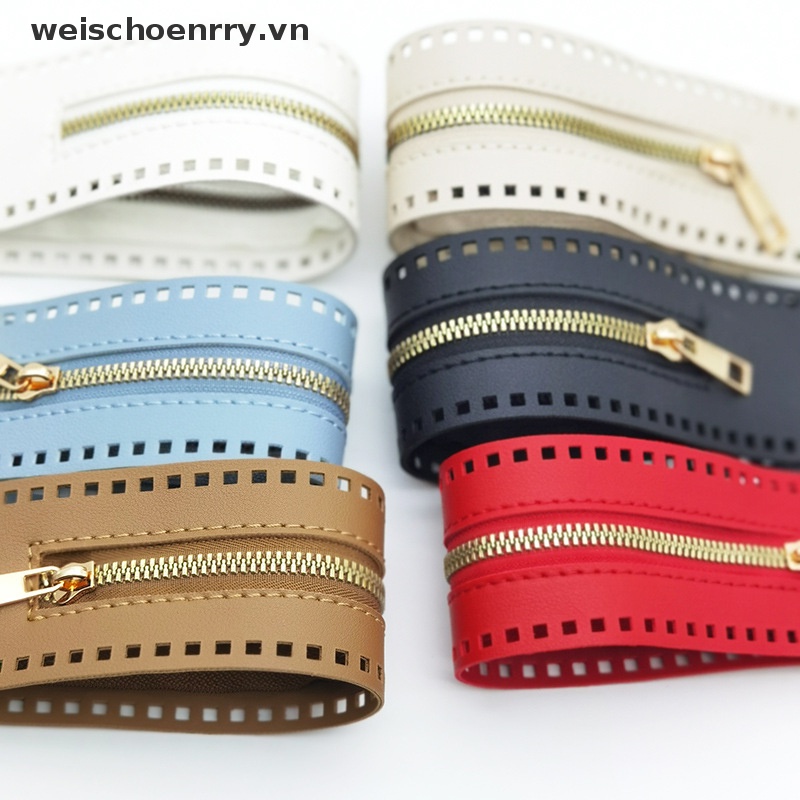 Dây Khóa Kéo 55cm Bằng Da PU Dùng May Túi Xách / Giày Dép Tiện Dụng DIY