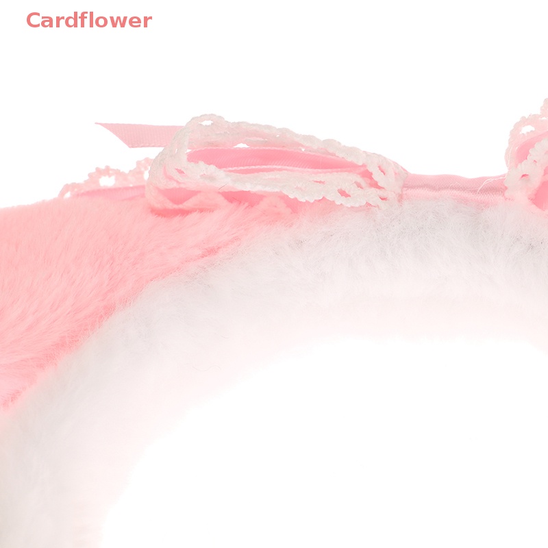 < Cardflower > Băng Đô Cài Tóc Tai Cún Hoạt Hình Bằng Lông Nhung Dễ Thương Làm Quà Tặng Mới Gui Có Tai To