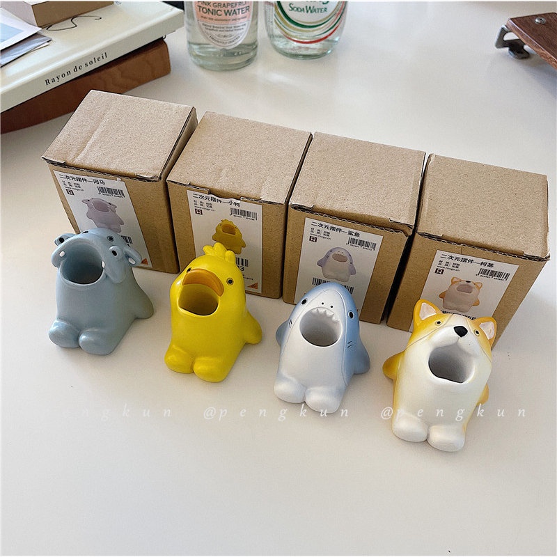 Giá Đỡ Bàn Chải Đánh Răng / Bút Hình Động Vật Hoạt Hình Sáng Tạo Trang Trí Phòng Tắm