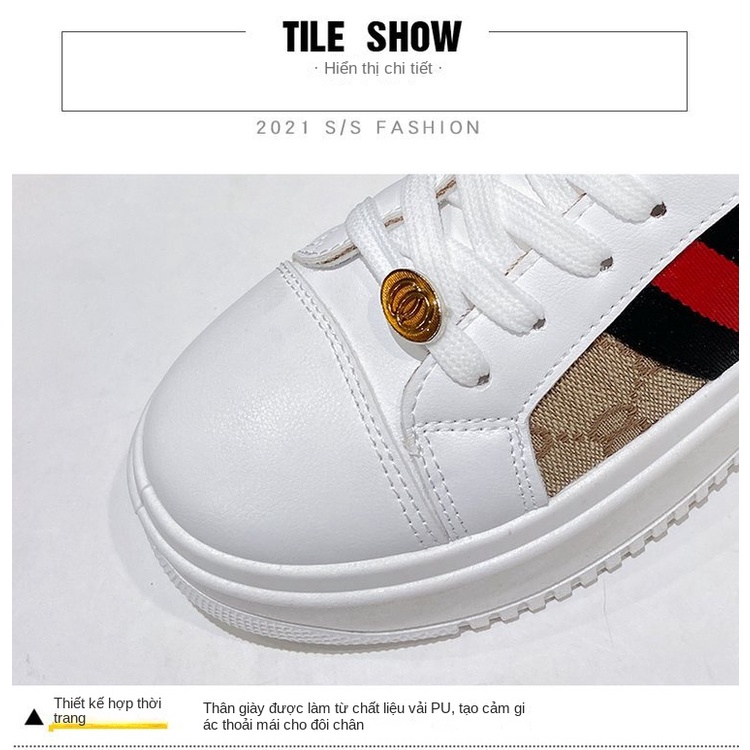 Giày Thể Thao Đế Dày Màu Sắc Retro Thời Trang Cho Nữ