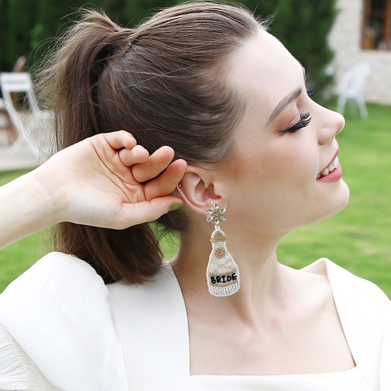 Bông Tai Handmade Trọng Lượng Nhẹ Phối Hạt Phong Cách Boho Thời Trang