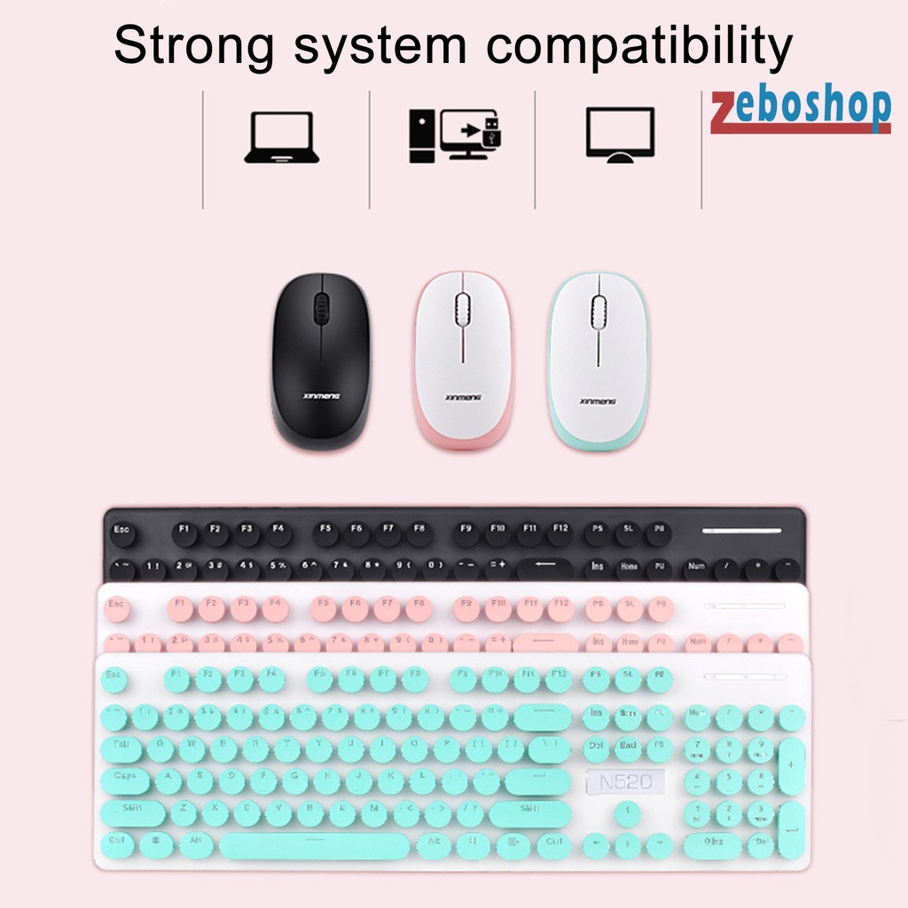 1 Bộ Chuột Và Bàn Phím Không Dây N520 Dùng Để Chơi Game