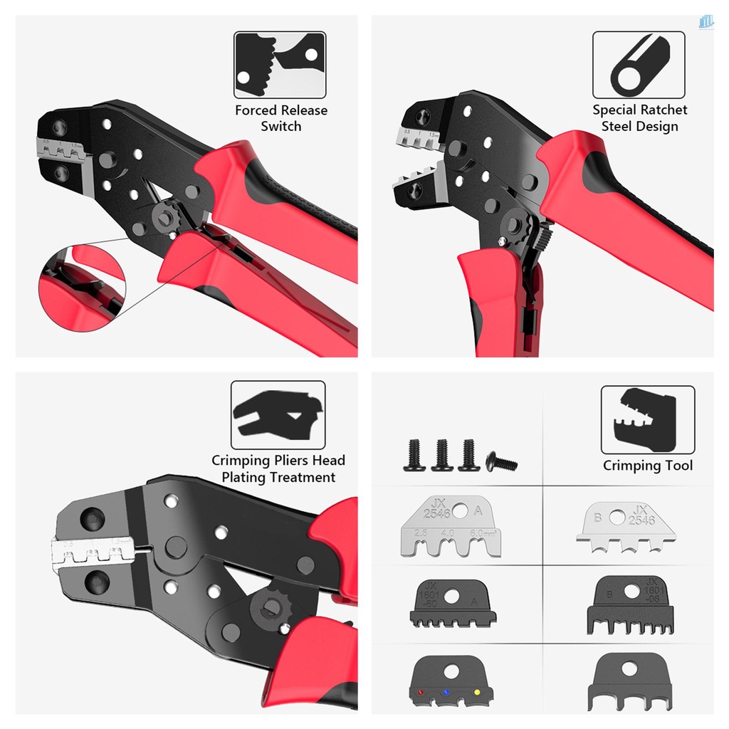 Bộ Dụng Cụ Uốn Dây Cáp Đồng Hồ Thông Minh Kèm 4 Kìm Dập Có Thể Thay Đổi Kèm Túi Đựng Đa Năng