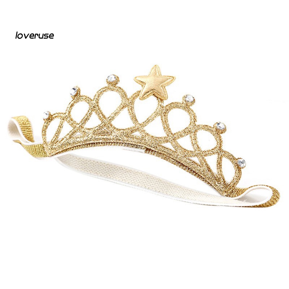 Băng Đô Hình Vương Miện Công Chúa Thời Trang Cho Bé Gái