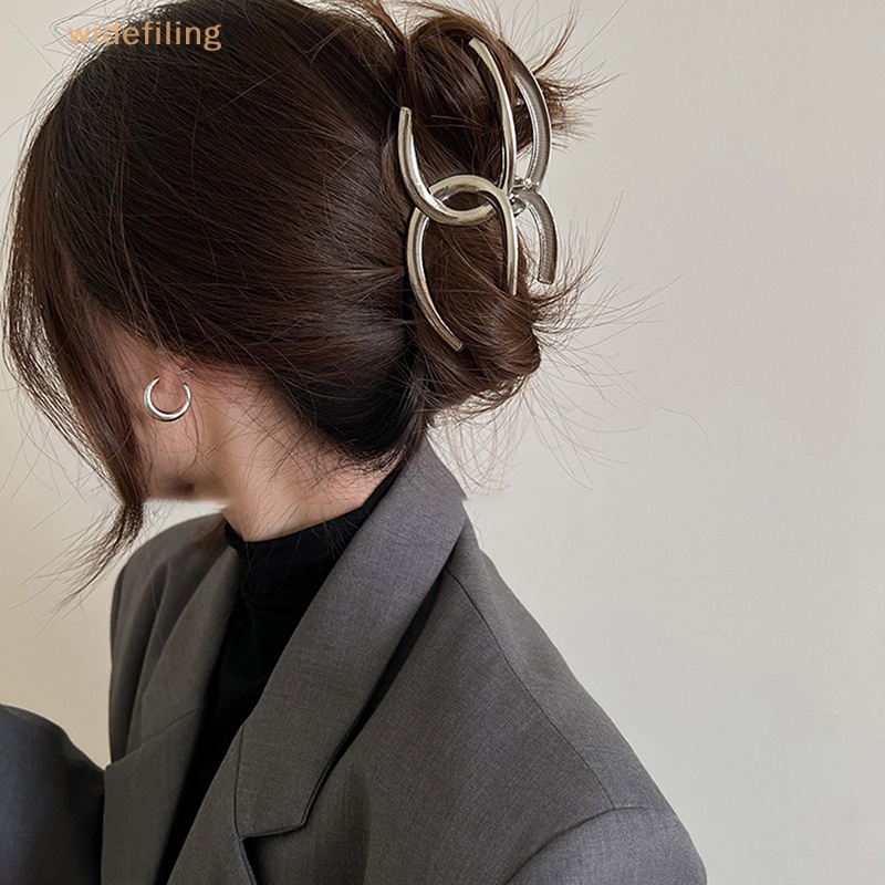 1 Kẹp Tóc Kim Loại Họa Tiết Hình Học Thời Trang