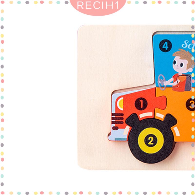 Bộ Đồ Chơi Xếp Hình Phương Tiện Giao Thông Montessori Dành Cho Trẻ Mẫu Giáo