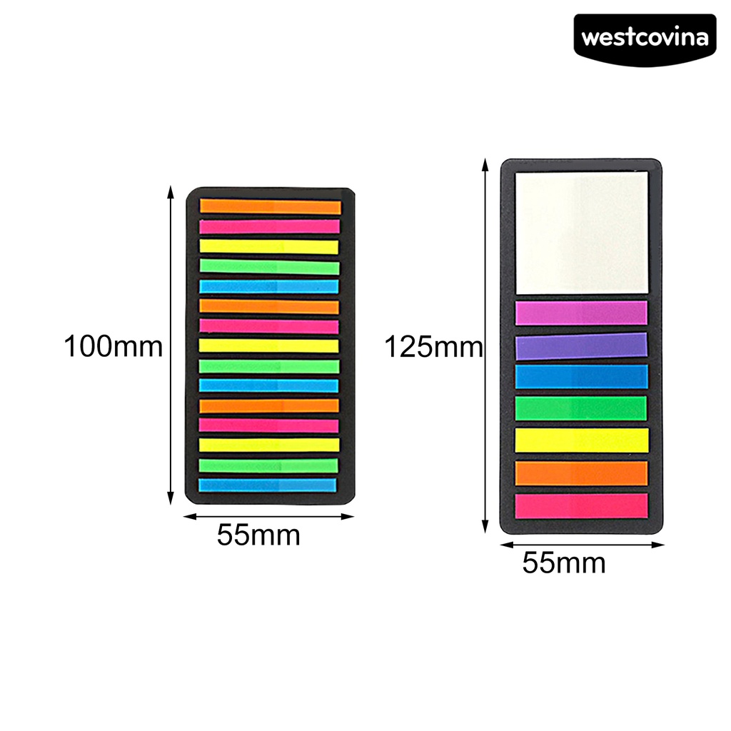 [COD]♪1 Bộ Nhãn Dán Ghi Chú Bằng PVC Màu Huỳnh Quang Chống Thấm Nước Hình Mũi Tên