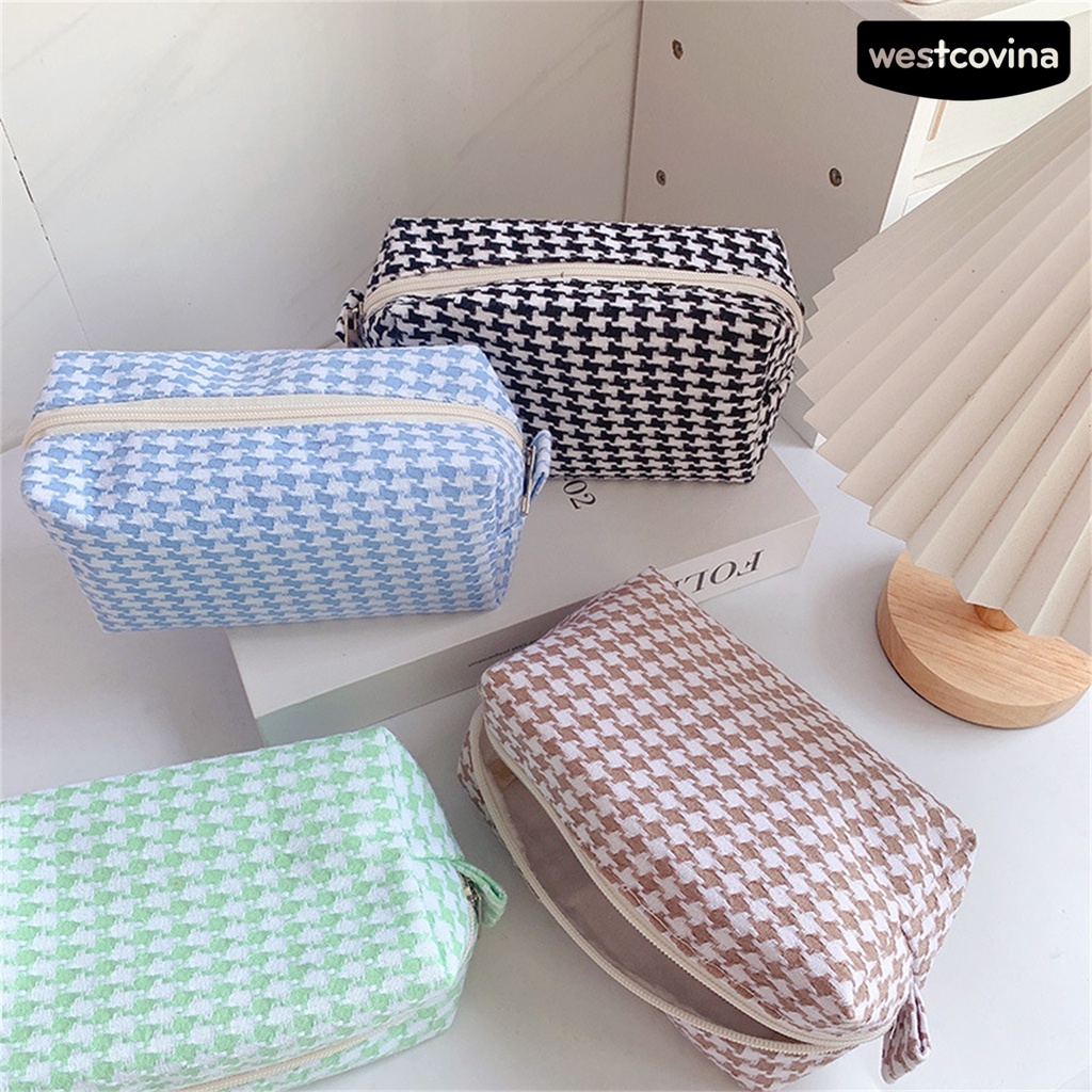 [COD]♪Túi Đựng Đồ Trang Điểm / Mỹ Phẩm Khóa Kéo Đa Năng Màu Sắc Ngọt Ngào Thời Trang