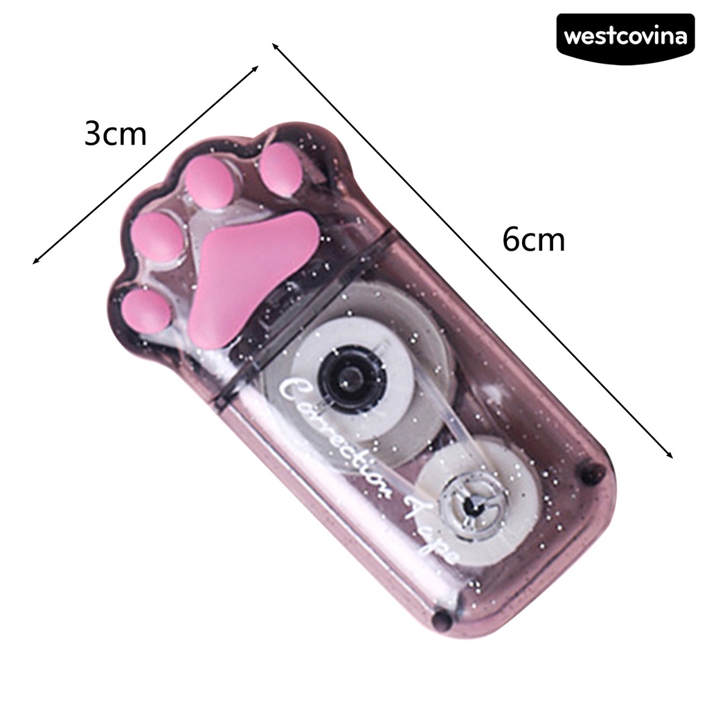 [COD]♪Băng Keo Chỉnh Sửa Tư Thế Dạng Trượt Bằng Nhựa Trong Suốt Hình Chân Mèo Màu Trắng