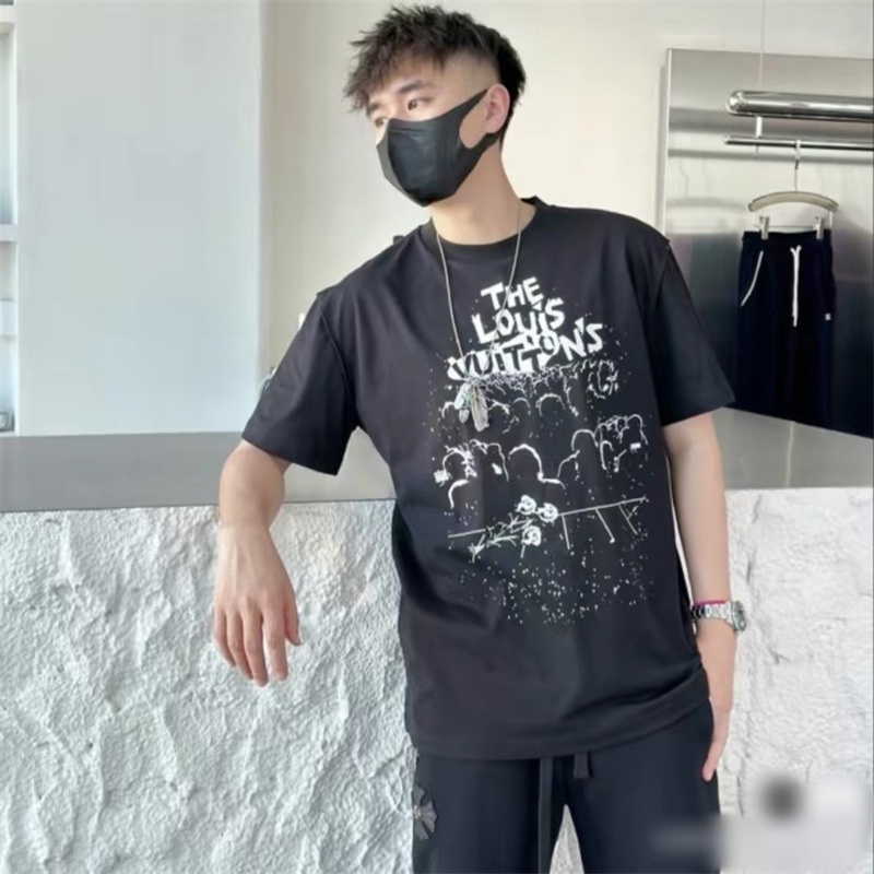 Áo Thun Tay Ngắn Cổ Tròn In Hình Ban Nhạc L55v Ktyujrry Thời Trang Phong Cách Unisex