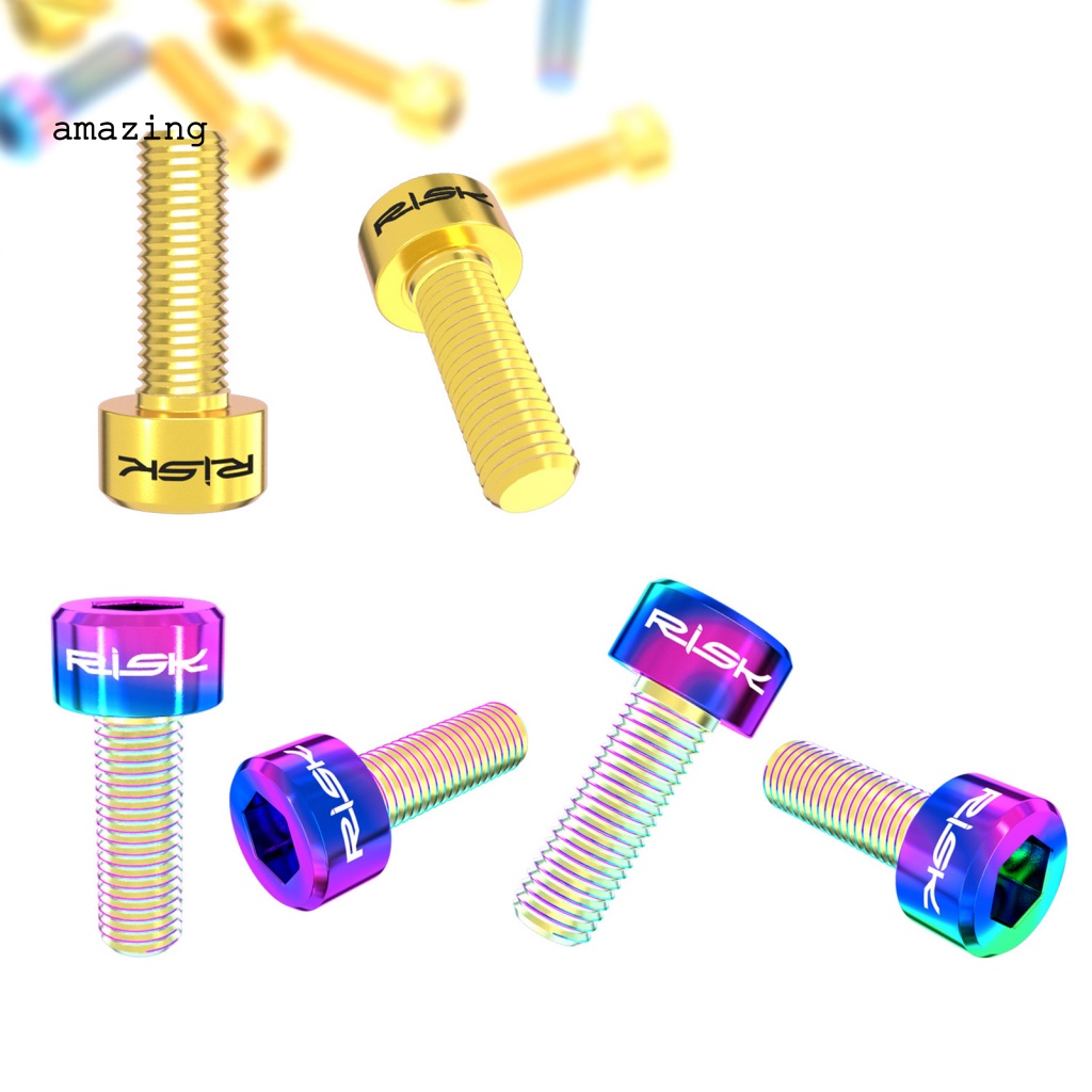 Bộ 2 Ốc Vít Bằng Hợp Kim Titan Trọng Lượng Nhẹ Cho Cần Gạt Số Xe Đạp