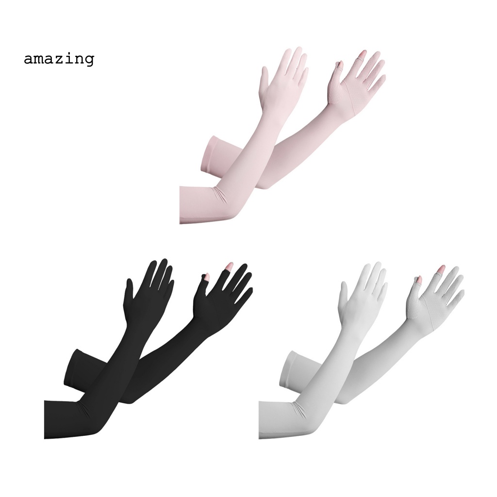 1 Cặp Găng Cánh Tay Đạp Xe / Câu Cá Chống Tia UV Một Kích Cỡ