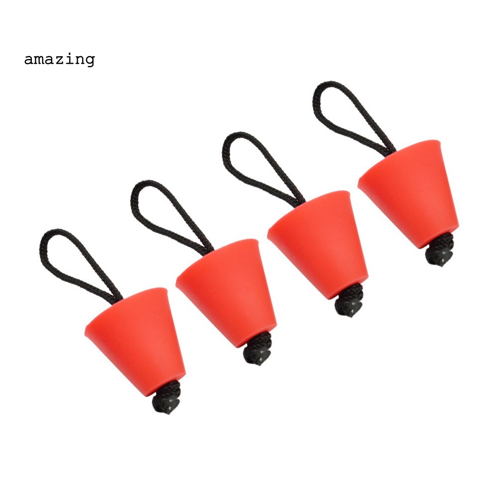 Set 4 Nút Chặn Lỗ Thoát Nước Thuyền Kayak Bơm Hơi Bằng Silicone