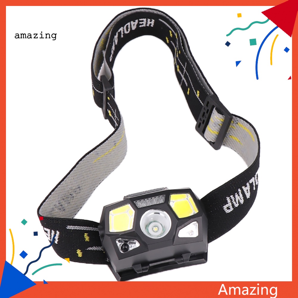 Đèn LED Đeo Đầu Cảm Biến Cử Chỉ Ban Đêm 5000LM Cắm Trại Tiện Dụng