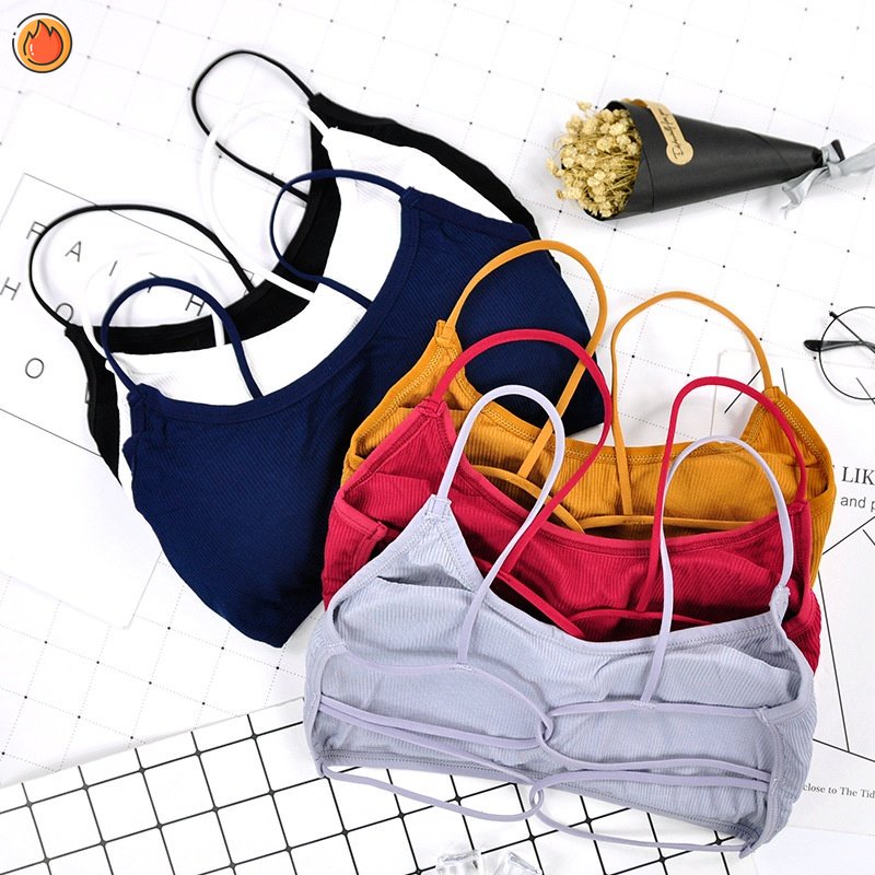Áo Ngực Thể Thao Dây Chéo Lưng Có Mút Đệm Thoáng Khí Dành Cho Nữ