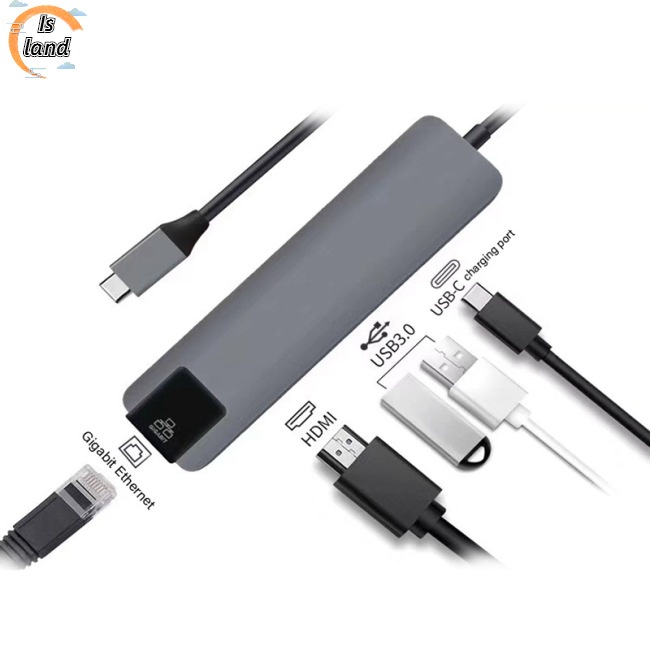 Bộ Chia 3 Cổng Usb 3.0 Type c Sang Rj45 HD-MI Chuyên Dụng Chất Lượng Cao
