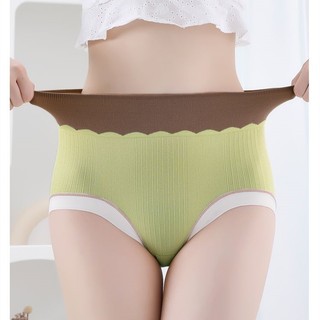 Quần Lót Cotton Mềm Mại Lưng Cao Không Đường May Kháng Khuẩn Thoải Mái Chất Lượng Cao Cho Nữ