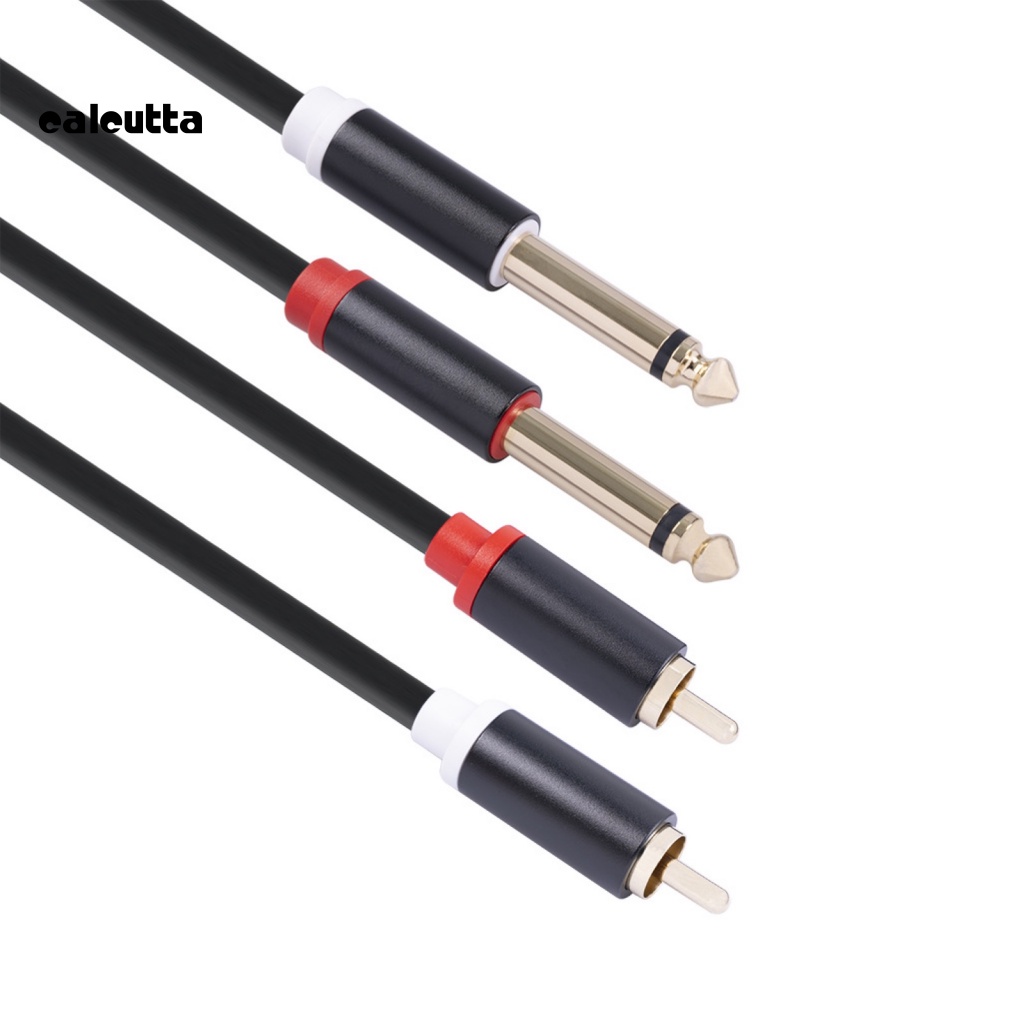 Cáp Âm Thanh Mạ VàNg 2 RCA ĐầU CắM Sang ĐầU CắM 2X6.35Mm AUX Chuyên DụNg