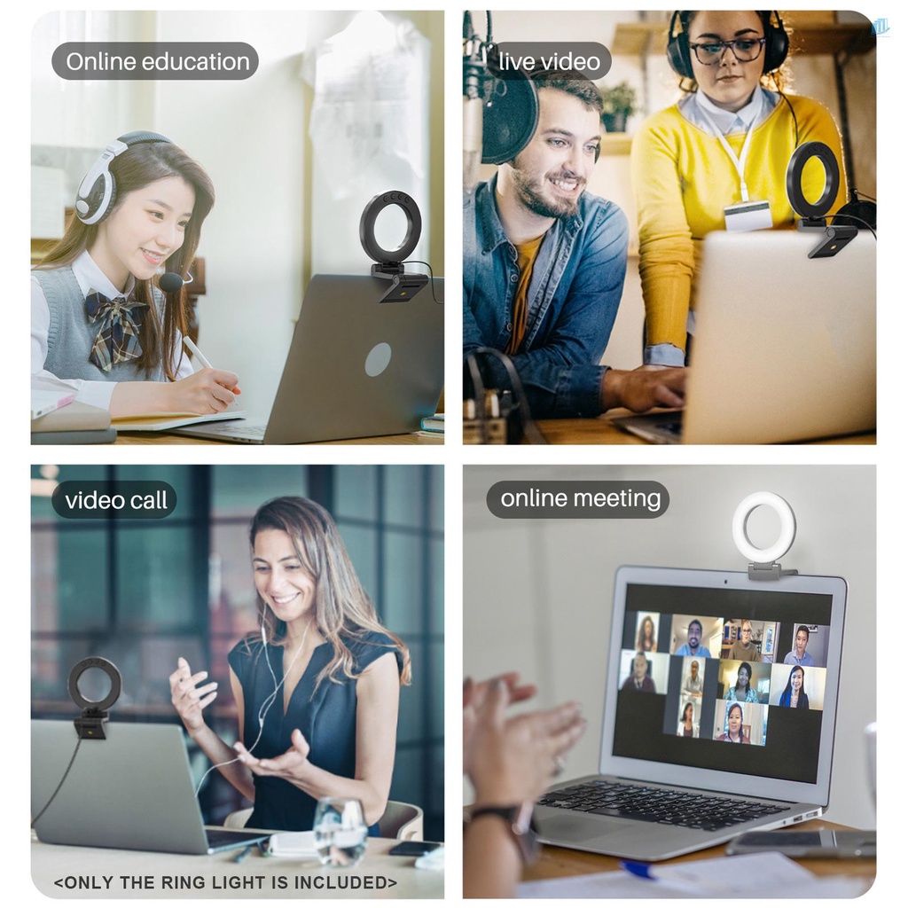 Vòng Đèn LED 3 Chế Độ Ánh Sáng 3000K-8000K VIJIM CL07 4 Inch Chuyên Dụng Cho Việc Giảng Dạy Trực Tuyến