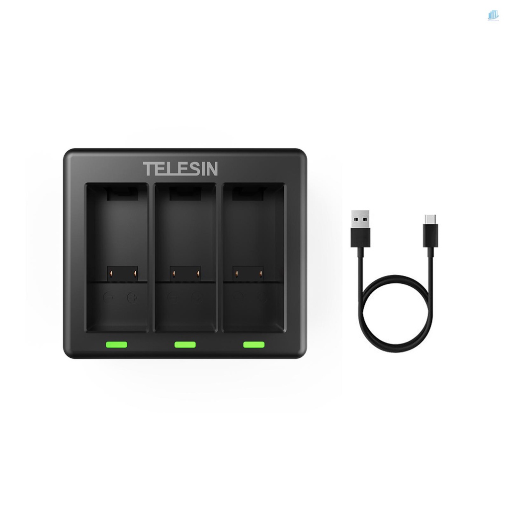 TELESIN Bộ Sạc Pin Máy Ảnh Thông Minh Bằng Nhựa Resin GP-BCG-902 Thay Thế Cho 9 Camera smartwatchinone Tel GP-BCG-902