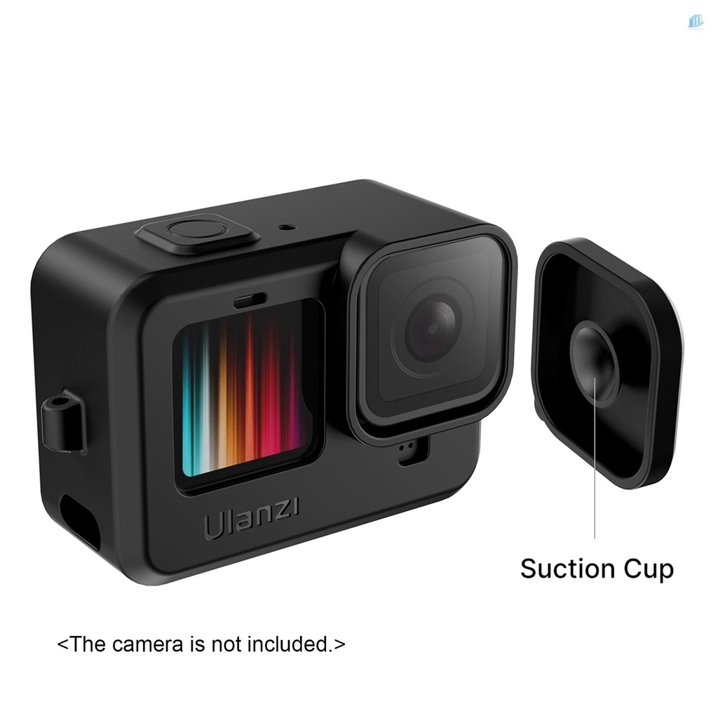 Vỏ Bảo Vệ Camera Bằng Cao Su Silicon Mềm Màu Đen Gắn Dây Đeo Thay Thế Cho smartwatchinone Ulanzi G9-1 Action 10 / 9
