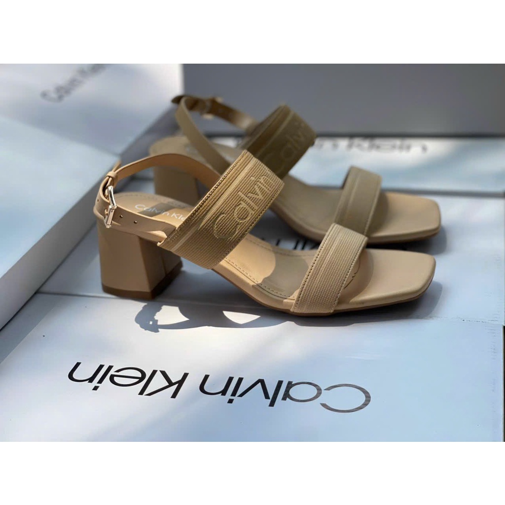 Sandal CK quai sau, gót trụ 5m